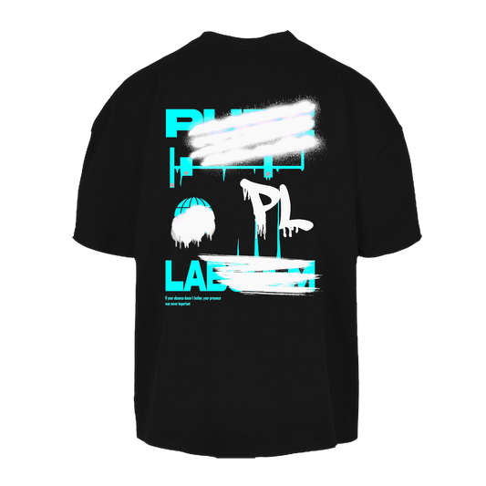 GRAFFITI - White/Blue on Black