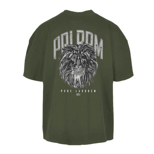 ROAR LIKE A LION - Grey on Olive