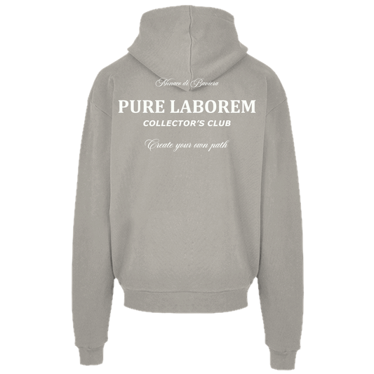 Collector Hoodie - White on Grey