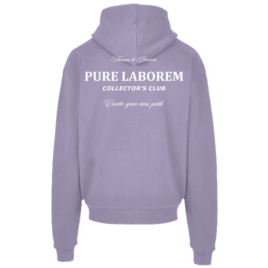 Collector Hoodie - White on Lilac