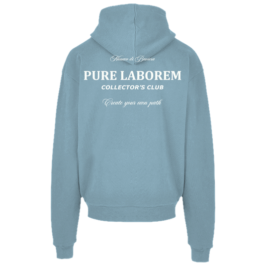 Collector Hoodie - White on Blue