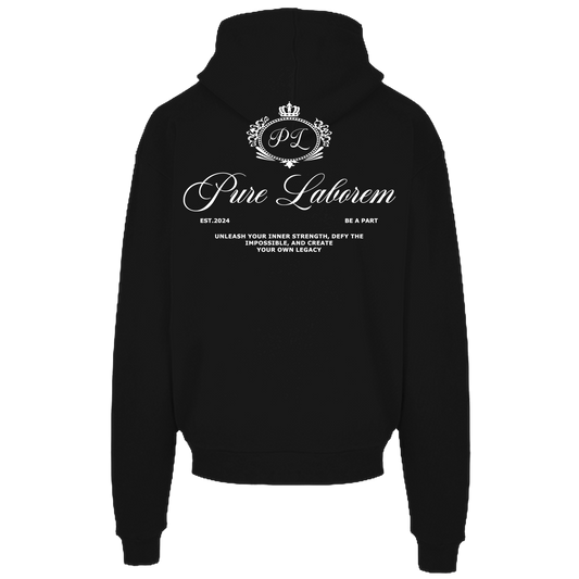 Crown Hoodie - White on Black